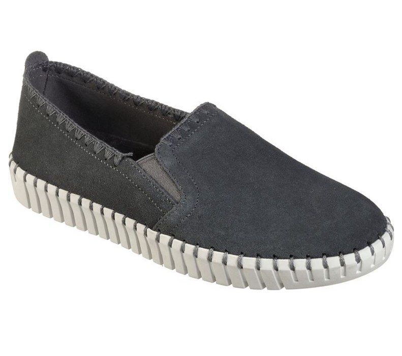 Skechers Dam Mörk Grå Slip On - Sepulveda Blvd - Goodbyes - Sverige (DVFLW-6194)